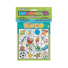 Unique Party Paper Bingo Game Set for 8 Players - Multicolor