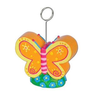 Beistle Multicolor Butterfly Photo/Balloon Holder - 6 Oz