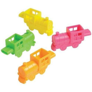 U. S. Toy Mini Train Whistles - 12 Assorted Colors