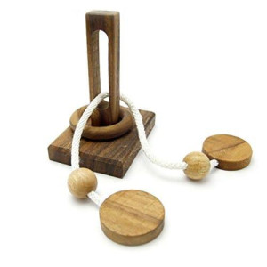 Winshare Wooden String Puzzle Brain Teaser for All Ages