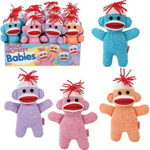 Schylling Sock Monkey Babies - Assorted Colors, 1 EA