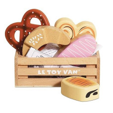 Le Toy Van Wooden Honeybee Market Baker's Basket Crate