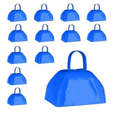 Windy City Novelties Metal Cowbell Novelty Noise Makers - 3 Inch - 12 Pack - Blue