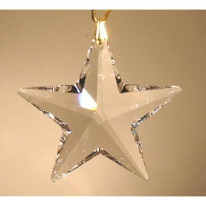 SWAROVSKI 28mm Clear Crystal Star Prism Decoration