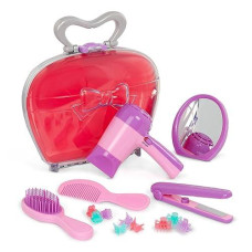 Battat Hair Dryer Set with Sounds & Carrying Case, Pink