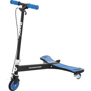 Razor PowerWing Caster Scooter - Blue, Ages 6+, Drifting Fun