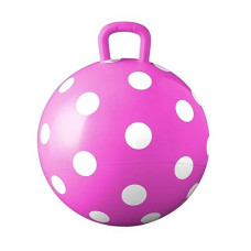 Hedstrom , Kid'S Pink Polka Dot Hopper Ballride-On Toy, Bouncy Hopping Ball With Handle - 15 Inch