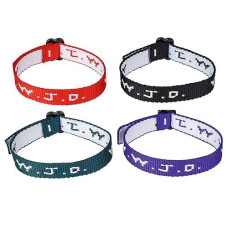 Rhode Island Novelty Multicolor W.W.J.D. Webbing Bracelets