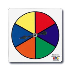 Learning Advantage Six-Color Spinners - Set Of 5 - Game Spinner - Write On/Wipe Off Surface For Multiple Uses