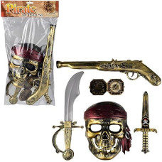 Rhode Island Novelty 5pc Pirate Pistol Set, One Size