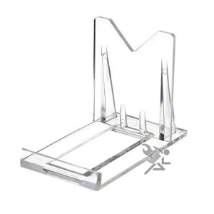 Onfireguy (10) 2" Adjustable Two Part Adjustable Clear Acrylic Plastic Display Stand Easel For Mineral Fossil Slice Agate Slab Geode Seashell