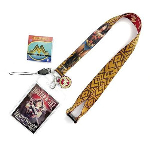 DC Wonder Woman Lanyard with Charm & Card Holder - Multi-color