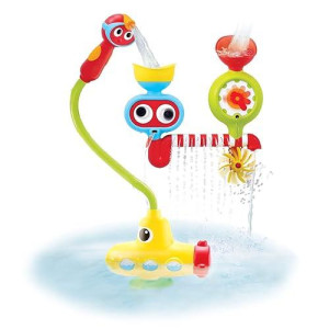 Yookidoo Submarine Spray Station Kids Bath Toy (Ages 2+) Mold-Free, Wall-Mounted, Battery-Operated Shower Head & Spin N Sprinkle Set For Fun Baby Bathtime Play With Magical Water Effects