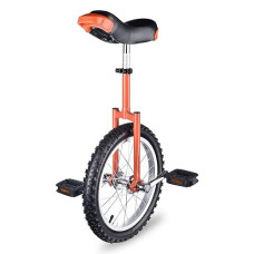 Aw 16" Inch Wheel Unicycle Leakproof Butyl Tire Wheel Cycling Outdoor Sports Fitness Exercise Health Orange