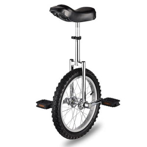 Aw 16" Inch Wheel Unicycle Leakproof Butyl Tire Wheel Cycling Outdoor Sports Fitness Exercise Health Silver