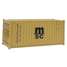 Walthers Scenemaster Rs Msc Brn Container, 20', Mediterranean Shipping Co.