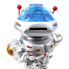 PowerTRC 11" Silver R/C Dancing Robot with Missile Launcher