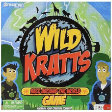 Pressman Wild Kratts Race Around The World Board Game Multicolor, 5"