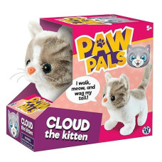 Westminster, Inc. Cloud The Kitten - Cute, Cuddly, Plush Battery Operated Cat Toy Walks, Wiggles, And Meows With Sound