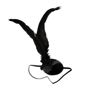 Loftus International Star Power Pirate Feather Alternative Eye Patch, Black