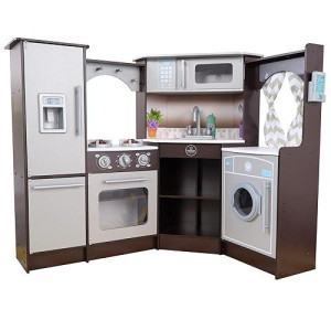 KidKraft Espresso Corner Play Kitchen with Lights & Sounds