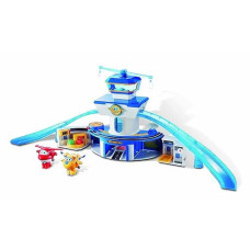 Super Wings World Airport Playset, Includes 2" Transform-A-Bot Jett And Donnie Figures , Preschool Educational Learning Toys For Boys And Girls Age 3 4 5 6, Birthday Gifts For Kids