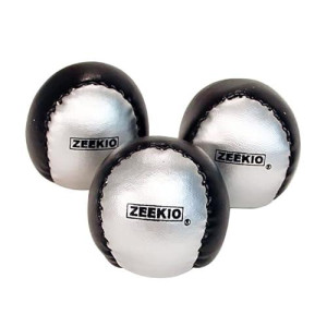 Zeekio 3-Pack Beginner Juggling Balls - Silver Black, 100g