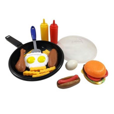 Az Trading Fast Food Cooking Pan 25Piece Kitchen Play Food Set