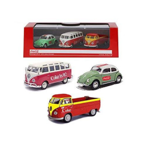 Motorcity Classics 458385 Volkswagen Coca Cola 3 Piece Gift Set 1 72 Diecast Car Models