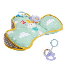 Taf Toys Baby Tummy Time Pillow | Perfect For 2-6 Months Old Babies, Enables Easier Development & Easier Parenting, Natural Developmental, Comfortable Tummy Time, Ergonomic Design, Detachable Toys