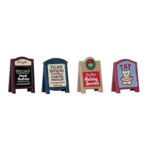 Lemax Village Sidewalk Signs, Set Of 4