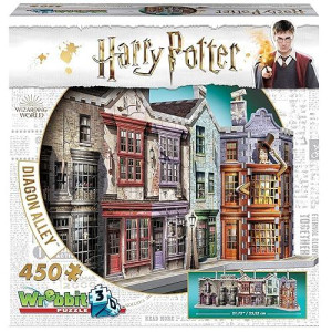 Wrebbit3D Harry Potter Diagon Alley 3D Puzzle For Teens And Adults | 450 Real Jigsaw Puzzle Pieces | Not Just An Ordinary Model Kit For Adults For Harry Potter Fans