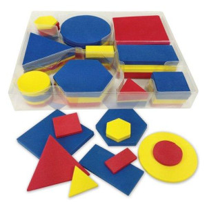 Eai Education Quietshape Foam Attribute Blocks - Set Of 60