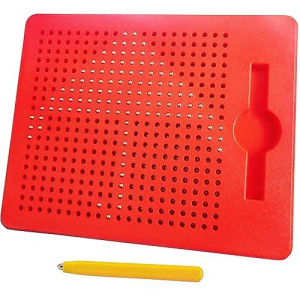 Magnetic Drawing Board - Push Peel Sensory Activity Board For Kids Ages 4-8 - Perfect Travel Toy, Magnetic Doodle Board For Kids Travel Activities