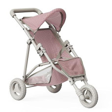 Olivia's Little World Pink Doll Stroller with Canopy