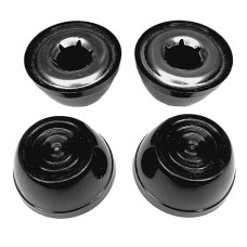 Quadrapoint Hub Cap Replacement Compatible With Popular Red Wagon Brand, Steel & Wood Wagons 1/2" New Black (Not For Plastic Or Folding Or Little Wagons Model W5, Please Read Product Description)