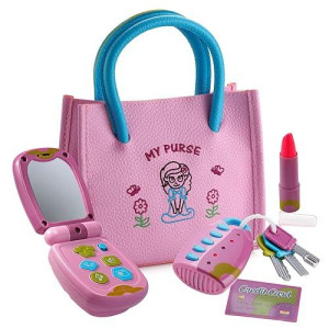 Dress Up America Pink Toddler Purse - Pretend Play Toy