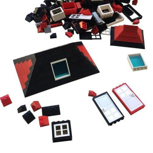 161 Pieces Education Building Bricks Block Windows, Doors And Roof Tiles Set - Comptible Major Brands