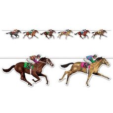 Beistle Brown Horse Racing Streamer, 10½" x 6'