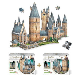 Wrebbit3D Hogwarts Castle 3D Puzzle For Teens And Adults | Great Hall Astronomy Tower Bundle | 1725 Jigsaw Puzzle Pieces | Not Just An Ordinary Model Kit For Adults | Great Gift For Harry Potter Fans