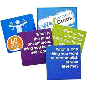 We! Connect Cards - Icebreaker Conversation Starter Card Games | Team Building Game For Work | Group Connection Activities For Adults | Featured By Tedx (60 Cards)