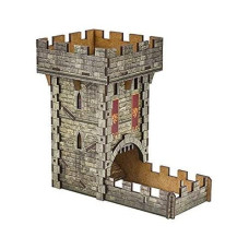 Q WORKSHOP Medieval Color Dice Tower - 16cm Dice Rolling Tool