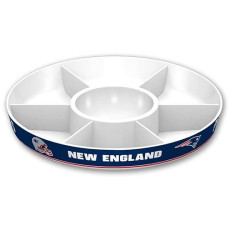 Fremont Die Nfl New England Patriots Party Platter, 14.5" Diameter, 14.5" Diameter, White/Team Colors