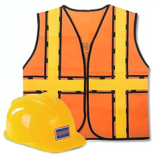 Tigerdoe Construction Worker Costume Kids - Construction Hat And Costume Vest - Construction Dress Up Accessories For Children (Construction Hat And Vest Costume)