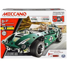 Meccano 5-in-1 Roadster STEM Building Kit for Ages 8