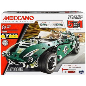 Meccano 5-in-1 Roadster STEM Building Kit for Ages 8