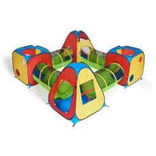 UTEX 8-in-1 Pop Up Play Tent with Tunnels for Kids