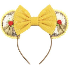 CLGIFT Gold Minnie Ears - Beauty and the Beast Inspired