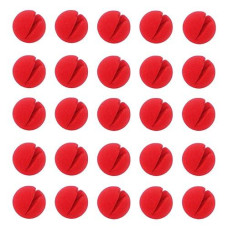 Ogrmar 25Pcs Red Circus Clown Nose Christmas Costume Party Cosplay Halloween Decor (25Pcs)