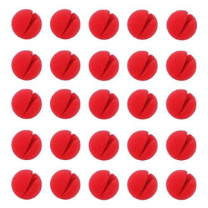 Ogrmar 25Pcs Red Circus Clown Nose Christmas Costume Party Cosplay Halloween Decor (25Pcs)